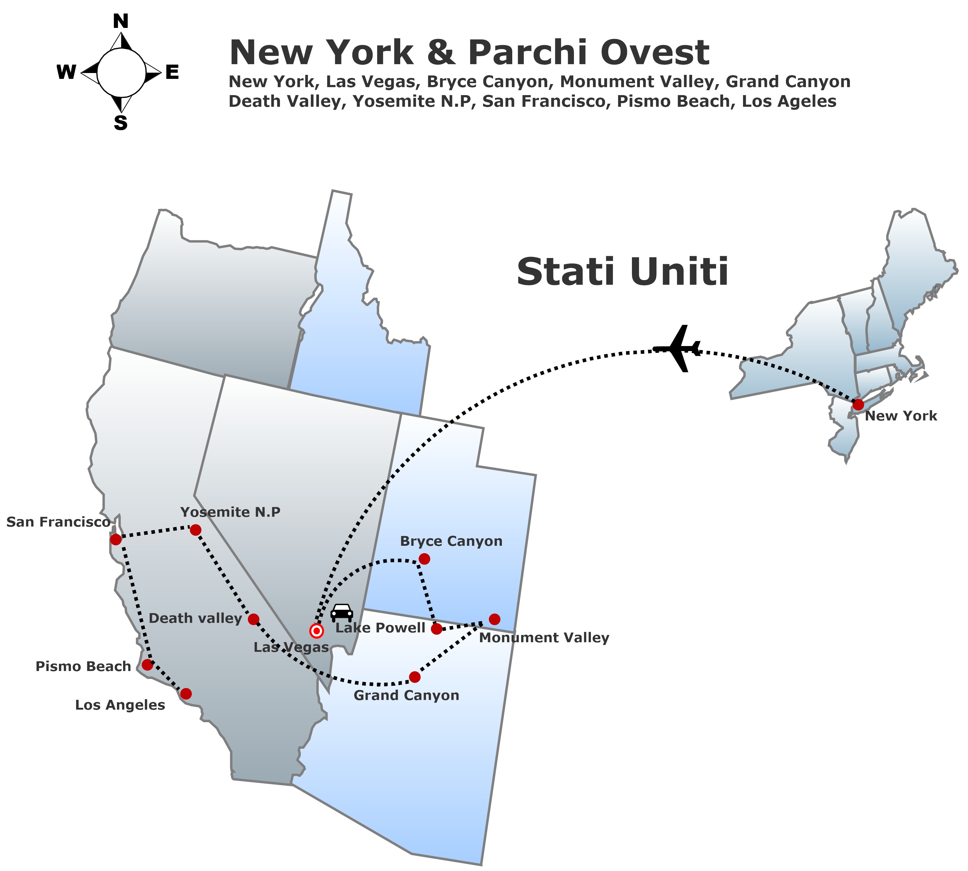 viaggio di nozze usa