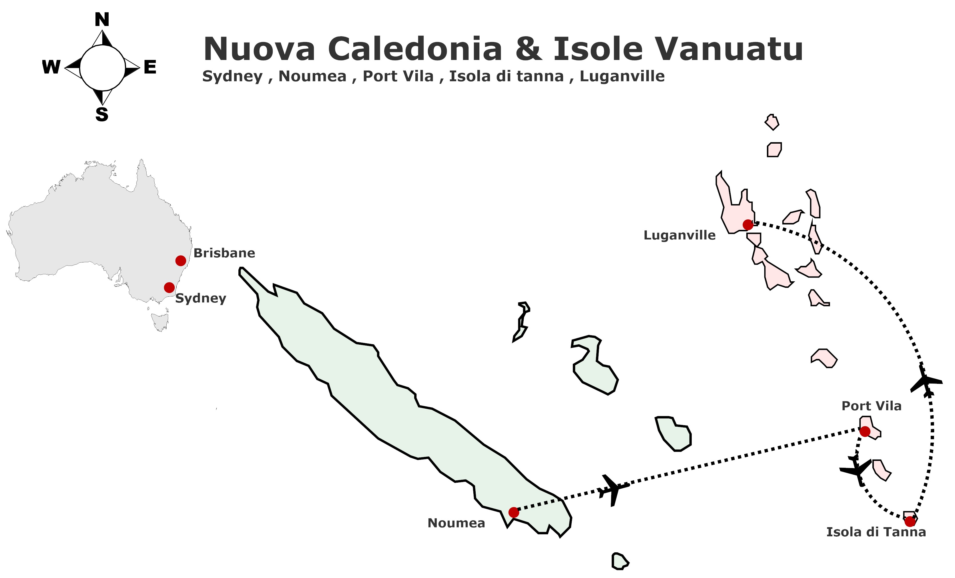 nuova caledonia e vanuatu