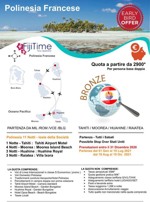Polinesia Francese isole società RAIATEA promozione