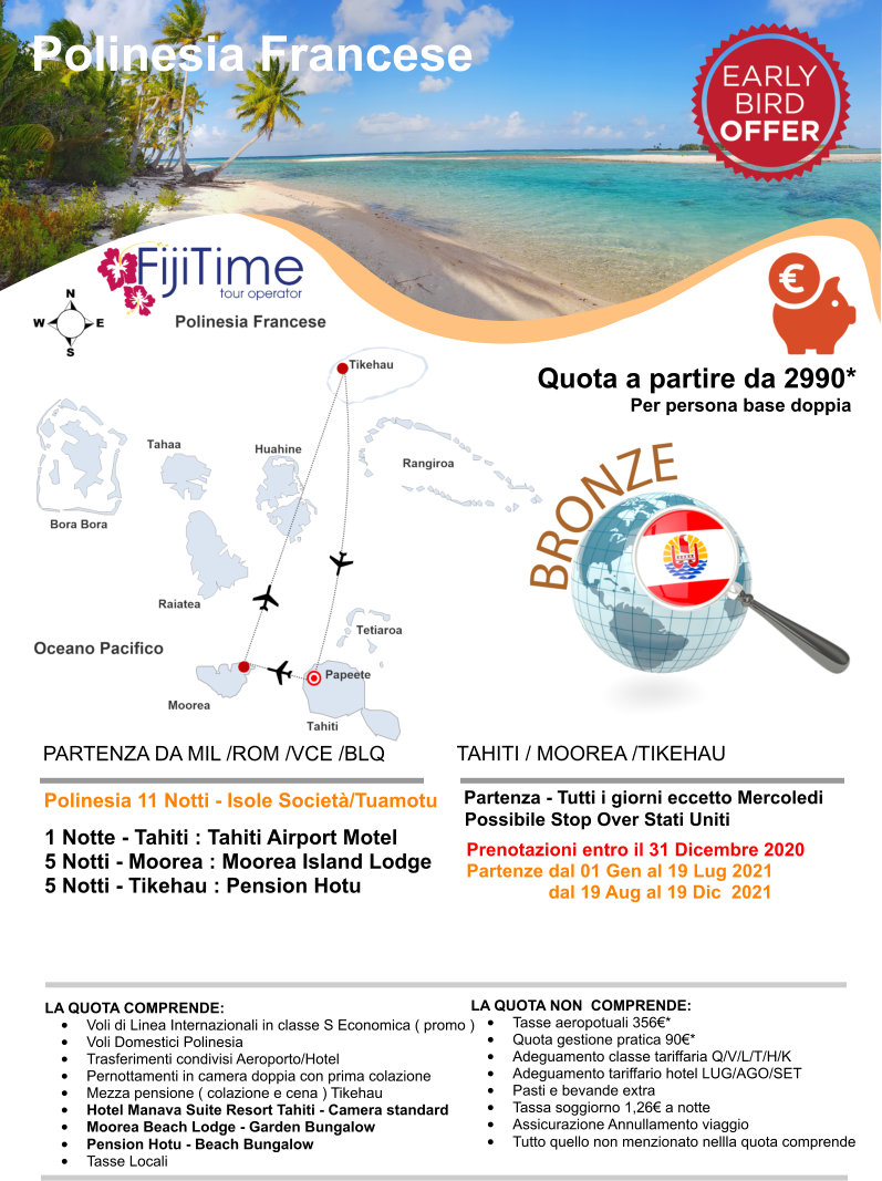 Polinesia Francese isole società tuamotu promozione