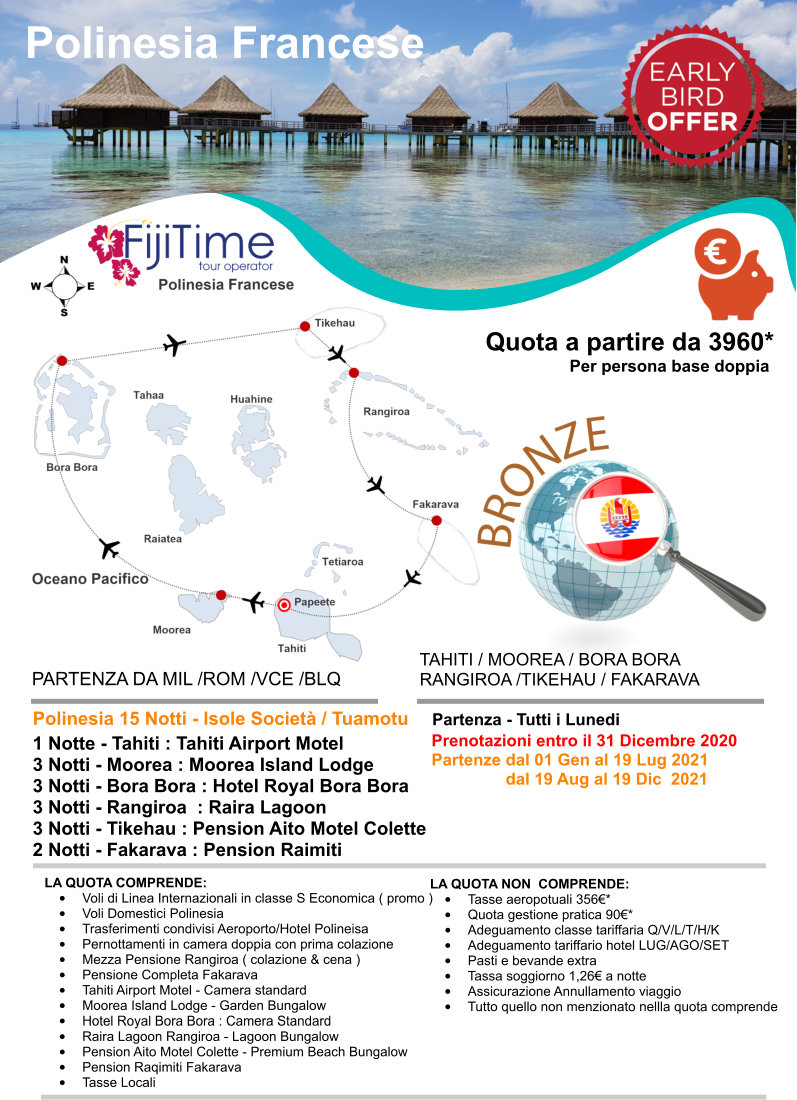 Polinesia Francese isole società tuamotu promozione