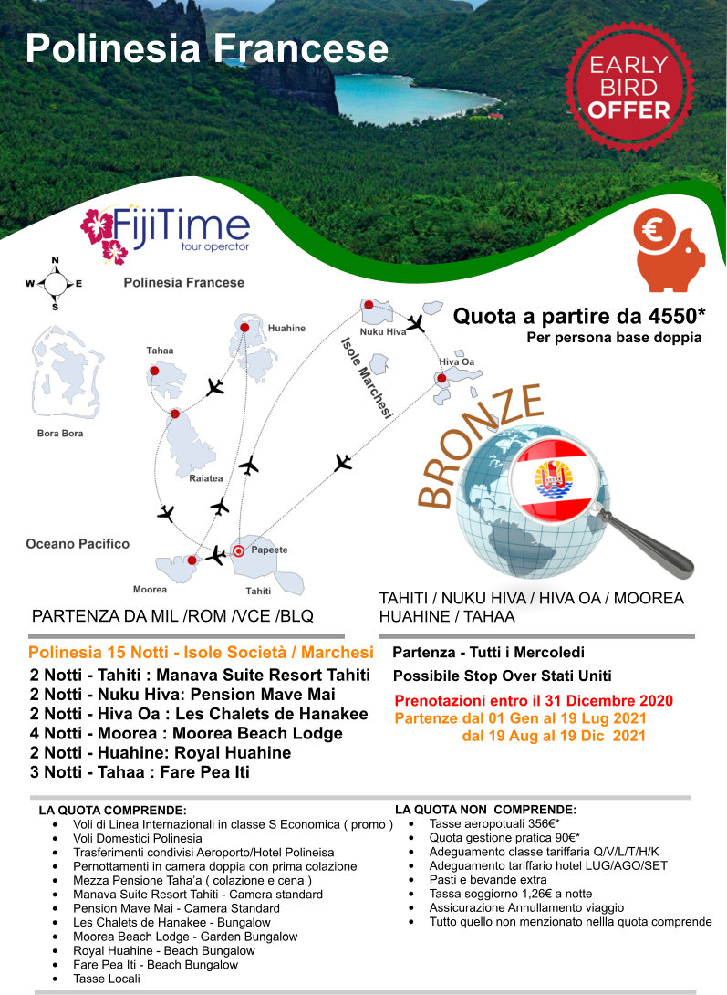 Polinesia Francese isole società marchesi promozione