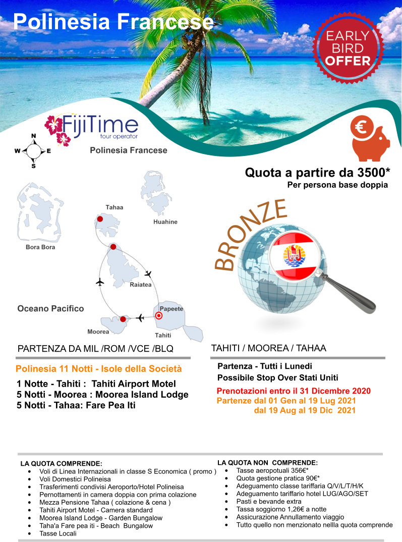 Polinesia Francese isole società tuamotu promozione